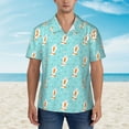 thumbnail image 2 of Daiia crazy white goose Print Hawaiian Shirt for Men Gentle Cotton Regular Short Sleeve Casual,Small, 2 of 7
