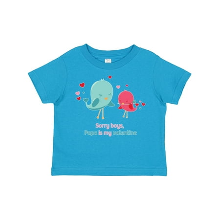 

Inktastic Papa is My Valentine Gift Toddler Toddler Girl T-Shirt