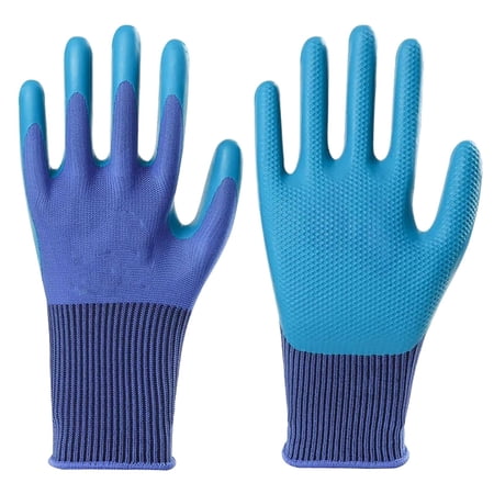 Garden Gloves Durian Peeling Gloves Latex Working Gloves Blue Anti Slip Grip