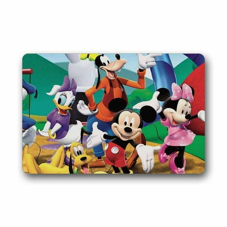 - DEYOU Cute Cartoon Mickey Mouse Doormat Outdoor Indoor Floor Mats Non-Slip Bathroom Mats Size 23.6x15.7 Inch