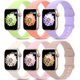 thumbnail image 1 of Paquete de 6 correas deportivas compatibles con Apple Watch Band 38 mm, 40 mm, 41 mm, 42 mm, 44 mm, 45 mm, 49 mm, correa de silicona suave impermeable compatible con iWatch Apple Watch Series 9 Ultra, 1 of 4