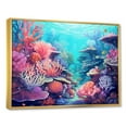 thumbnail image 2 of Designart "Adorable Pink Seaside Coral I" Coastal Coral Under Water Floater Framed Canvas Wall Art, 2 of 5