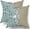 Light Blue Brown, variant on Yellow Navy Blue Pillow Covers 18x18 Set of 2 Gray Dahlia Decorative Striped Throw Pillows Modern Geometry Flower Decorative Pillowcase Square Cotton Cushion Case Decor for Home Sofa Couch Bed