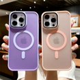 thumbnail image 5 of Transparent Matte Magnetic Case For iPhone 15 14 13 12 11 Pro Max Plus Phone Cases For Magsafe Wireless Charge Cover Accessories, 5 of 5