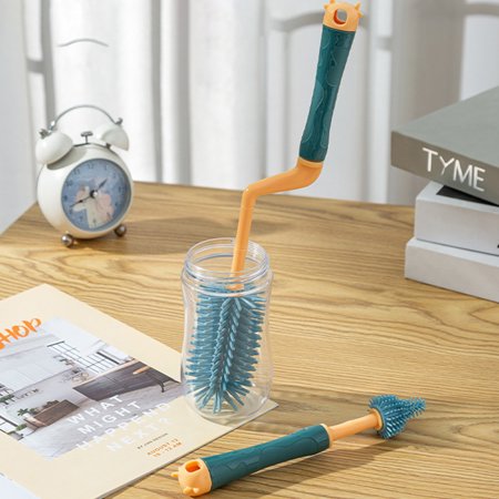 

Silicone Bottle Cleaning Brush 2 Color Choose Blue Pink Suitable for Baby Bottles Glassware