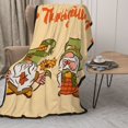 thumbnail image 2 of Honeii Gnomes Happy Thanksgiving for Throw Blanket for Couch - Thick Blanket, Soft Fuzzy Plush Throw Blanket for All Seasons, Double Sided Blanket,50x60 In, 2 of 8