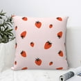 thumbnail image 4 of Pofeuu Strawberry Print Double-sided plush pillowcase Square Throw Pillow Covers Pillows Cover for Living Room Bedroom Sofa Couch Cushion Cover（No pillow core）-22"x22", 4 of 7