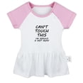 thumbnail image 1 of Can't Touch This I'm Seriously 6 Feet Away Funny Dresses For Baby, Newborn Babies Skirts, Infant Princess Dress, 0-24M Kids Graphic Clothes (Pink Raglan Dresses, 6-12 Months), 1 of 5