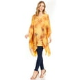 thumbnail image 3 of Sakkas Adalwin Third Tie Dye Desert Sun Circle Ponch Tunic Top Blouse W/Embroidery - 42-Mustard - One Size, 3 of 5