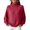Red, variant on Women's Casual and Fashionable High Neck Long Sleeve Knitted Solid Color Top Sweater for Elegant and Comfortable Styles,Black,L