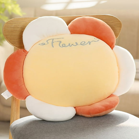 Furry Plush Flower Pillow Mat Stuffed Lifelike Colourful Peach Blossom Flower Shape Baby Soft Pillow Chair Cushion Home Decor