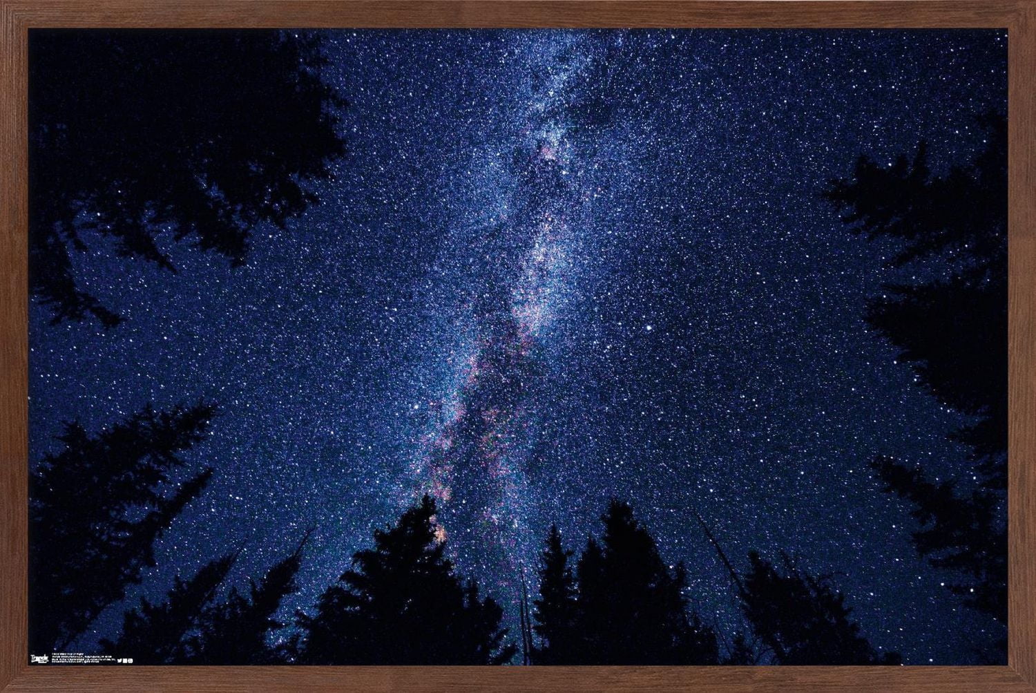 Milky Way At Night Wall Poster, 14.725" x 22.375" Framed