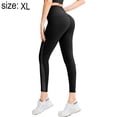 thumbnail image 2 of Capris de yoga de cintura alta para mujer con bolsillos, control de abdomen a través del entrenamiento, leggings capri deportivos para correr, 10/XL,:;:;, 2 of 7