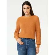Free Assembly Women’s Shrunken Raglan Sweater with Long Sleeves