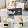 thumbnail image 3 of Cama para gatos Garnpet Cube House para interiores con bloc de notas, color gris, 3 of 5