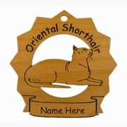 Oriental Shorthair Cat Ornament Personalized with Your Cat's Name 7275