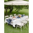 thumbnail image 3 of Outdoor Tablecloth with Umbrella Hole and Zipper, Fall Blue Pumpkins Rectangle Table Cloth 52x70 Inch Waterproof Tablecloth, Thanksgiving Autumn Watercolor Leaf Picnic Table Cover for Patio Camping, 3 of 7