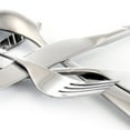 thumbnail image 4 of MegaChef La Vague 20 Piece Flatware Utensil Set, Stainless Steel Silverware Metal Service for 4 in Silver, 4 of 6