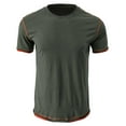 thumbnail image 6 of Nnhblu Men Short Sleeve Cotton Stand-up Collar Slim Mens Shirts Gray M, 6 of 6