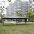 thumbnail image 5 of EDOEMSE Outdoor Gazebo Tent, Canopy Tent, Outdoor Sun Shade Shelter, 10'x30' Outdoor Party Tent with 8 Removable Sidewalls, Waterproof Canopy Patio Wedding Gazebo, Black, 5 of 15