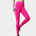 thumbnail image 1 of Pantalons pour Femmes Taille Haute Mode Décontractée Femmes Solide Span Dames Taille Haute Pantalons Larges Pantalons de Yoga Pantalons Complets Liquidation, 1 of 6