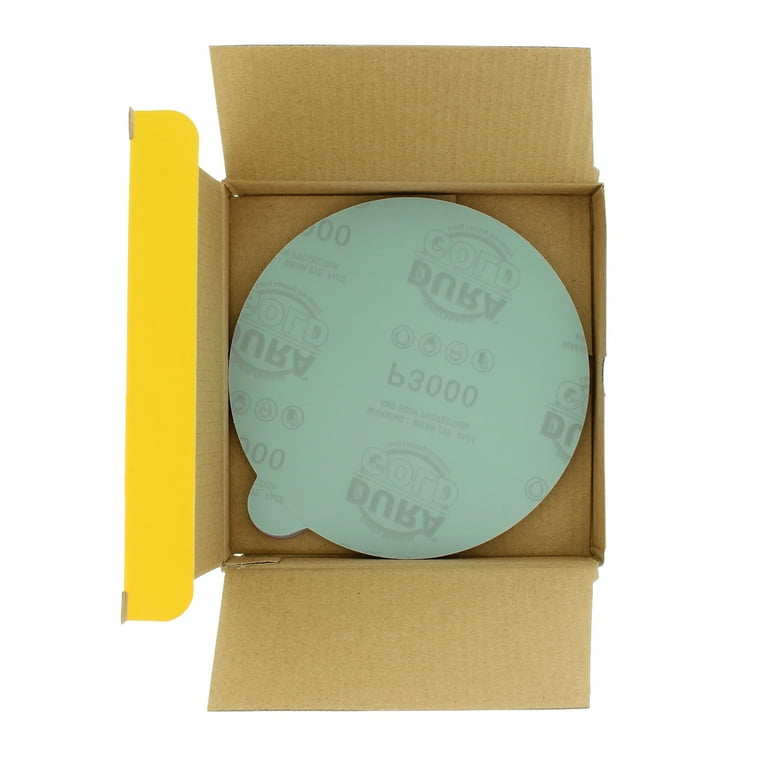 Dura-Gold 6" PSA Sanding Discs Variety Pack – 800 To 3000 Grit, 25 Total, Green Film For DA Sanders, Auto & Wood