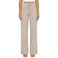 thumbnail image 5 of Hurxie Wide Leg Pants for Women Flowy Palazzo Drawstring Elastic Waist Trousers with Pockets Summer Beach Vacation Clothes Khaki,2XL, 5 of 8