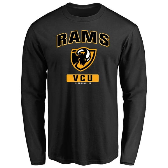 Men's Black VCU Rams Campus Icon Long Sleeve T-Shirt