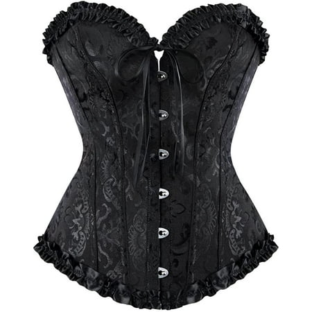 

QWZNDZGR Corset Tops for Women Bustier Shapewear Lingerie Lace Waist Push Up Bodysuit…