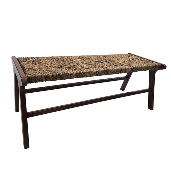 Karson 48" Banana Weave Bench - Caramel - Natural