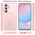 thumbnail image 2 of Galaxy S24 FE 5G Case,Magnetic Phone Case with MagSafe for Samsung Galaxy S24 FE 6.7",Takfox [Frosted] Shockproof Case Matte Hard Plastic & Silicone Rubber Full Body Bumper Protection Cover,Pink, 2 of 9