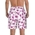 thumbnail image 3 of Kdxio Orchids Flowers Pattern Mens Casual Shorts - Drawstring Summer Beach Sports Shorts for Men, 3 of 9