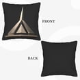 thumbnail image 6 of Set of 2 Decorative Throw Pillow Covers 18x18in - Modern Geometric Design with Emblem for Couch Bed Car, 6 of 8