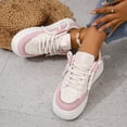 thumbnail image 5 of Women's Casual Platform Shoes, Round Toe Thick Sole Sneakers, Trendy & Comfortable Footwear for Walking, Mall & College Pink 41, 5 of 6