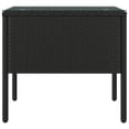 thumbnail image 5 of vidaXL Side Table Black 53x37x48 cm Poly Rattan and Tempered Glass Indoor / Outdoor, 5 of 5