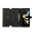 thumbnail image 4 of Compatible with Samsung Galaxy Z Fold 6 5G Wallet Case, 2 in 1 Magnetic Wallet Case with Card Holder, Zipper, PU Leather Flip Cover Case with Detachable Long Shoulder Strap,Card Slots, Black, 4 of 13