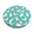 thumbnail image 2 of Round Bar Stool Seat Covers, Cartoon Llamas Elastic Round Chair Cover Stool Seat Slipcover Bar Stool Cushions Round Pad for 12-14 inch, 2 of 7
