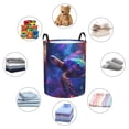 thumbnail image 3 of Lsque Starry Sky Turtle pattern Laundry Hamper Basket, Tall Woven Rope Hamper Basket for Clothes, Lightweight Storage Basket, Collapsible Waterproof-Medium, 3 of 8