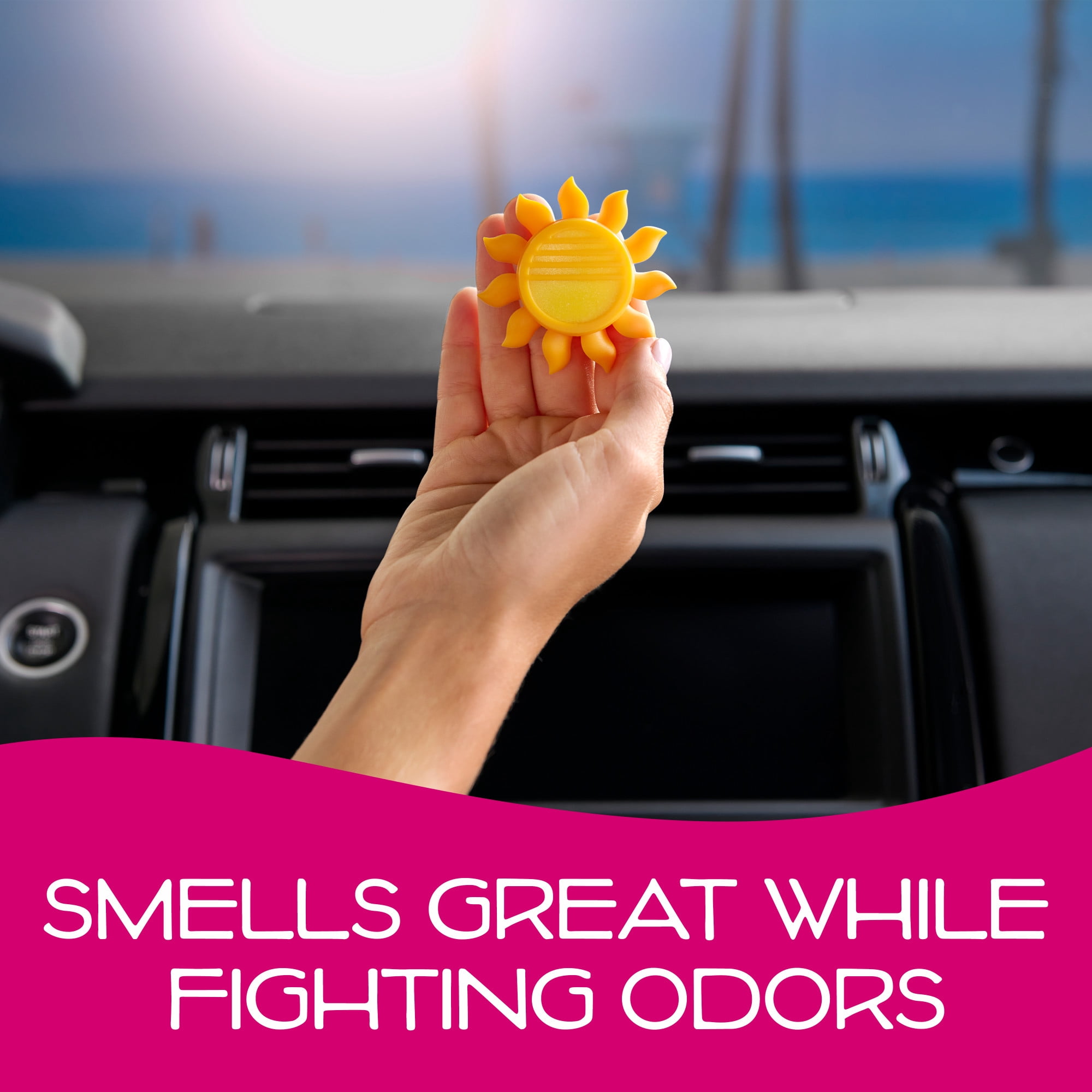 California Scents Novelty Sun Spinner Car Air Freshener Vent Clip, Tropical Colada Scent