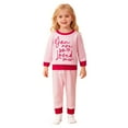 thumbnail image 3 of DHFJKG Baby Girl Clothes Toddlers Valentine's Day Outfits Printed Long Sleeve T-Shirts Pants Kids Lovely Outfit, 3 of 9