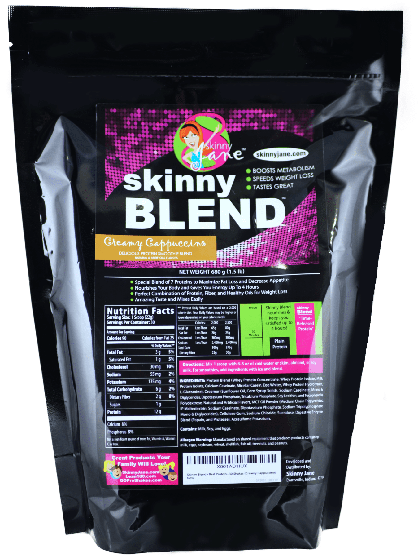 Skinny Blend - Best Tasting Protein Shake for Women - Weight Loss Shakes - Meal Replacement - Low Carb - Weight Control Shakes - Appetite Suppressant ...