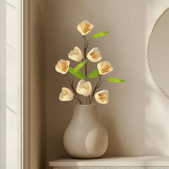 28" Yellow and Green Artificial Spring Floral Pick