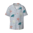 thumbnail image 3 of Goofa Turtles And Shells Printed Men's Casual Short-sleeved Shirt,Lightweight Breathable Button-down,Summer Casual men's top,Versatile Fashion shirt-XX-Large, 3 of 7