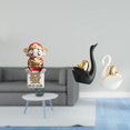 thumbnail image 2 of Figura de escritorio,Figura de Dios de la Fortuna de Dibujos Animados,Regalo Feng Shui,estatua de cisne,Estatuas y figuras de cisnes de cerámica moderna,Escultura de animales como decoración, 2 of 8