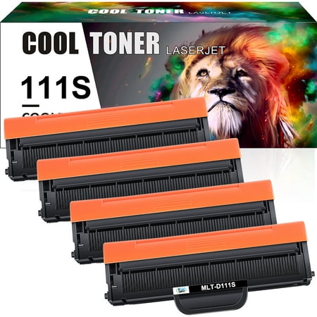 "Cool Toner Compatible Toner Cartridge for Samsung MLT-D111S Xpress SL-M2020 M2020W M2022 M2022W M2024 M2070 M2070W M2070F M2070FW M2026W (Black, 4-Pack)"