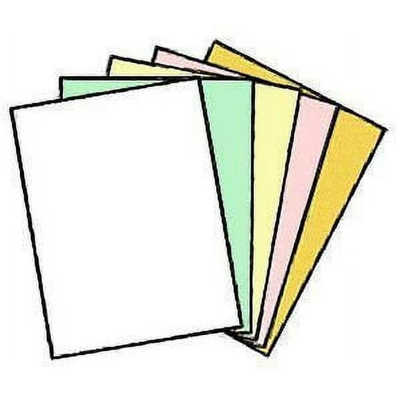 Limited Papers(TM) NCR Paper, Carbonless Sheets, Superior, Pre Collated, Multi Part, Bond Finish. (5 Part Reverse 8.5 x 11, Gold/Pink/Canary/Green/White (5930), 5 Reams)