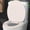 White, variant on JilgTeok 1 Packs Durable Round Toilet Seat Plastic Soft Close Easy to Install and Clean for Household Bathroom