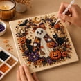 thumbnail image 5 of Halloween Diamond Art Kit Special Shaped 5D Witch Cauldron Ghost Pumpkin Diamond Art Plastic Special Shaped for Home Decor Wall Art Beginner Crafts & Seasonal Party Gifts by MPOISVA, 5 of 8