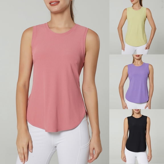 CAIXIA Women's Active Workout Tank Tops Racerback Sleeveless Tank Tops for Women Scoop Neck T-Shirt Tennis Yoga Athletic Running Shirts Oversized Racerback Breathable Tee,Red