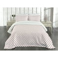 thumbnail image 3 of Ambesonne Diamonds Quilted Bedspread Set 3 Pcs, Dotted Pattern Stones, Queen Size, Blue Grey Ruby, 3 of 5
